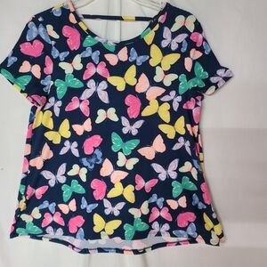 Wonder Nation Multicolor Butterfly Print Top